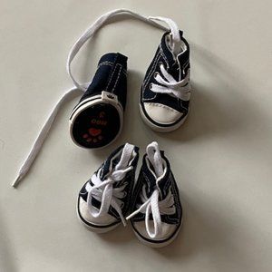 Doggy Tennis shoes Navy and white  Size Small